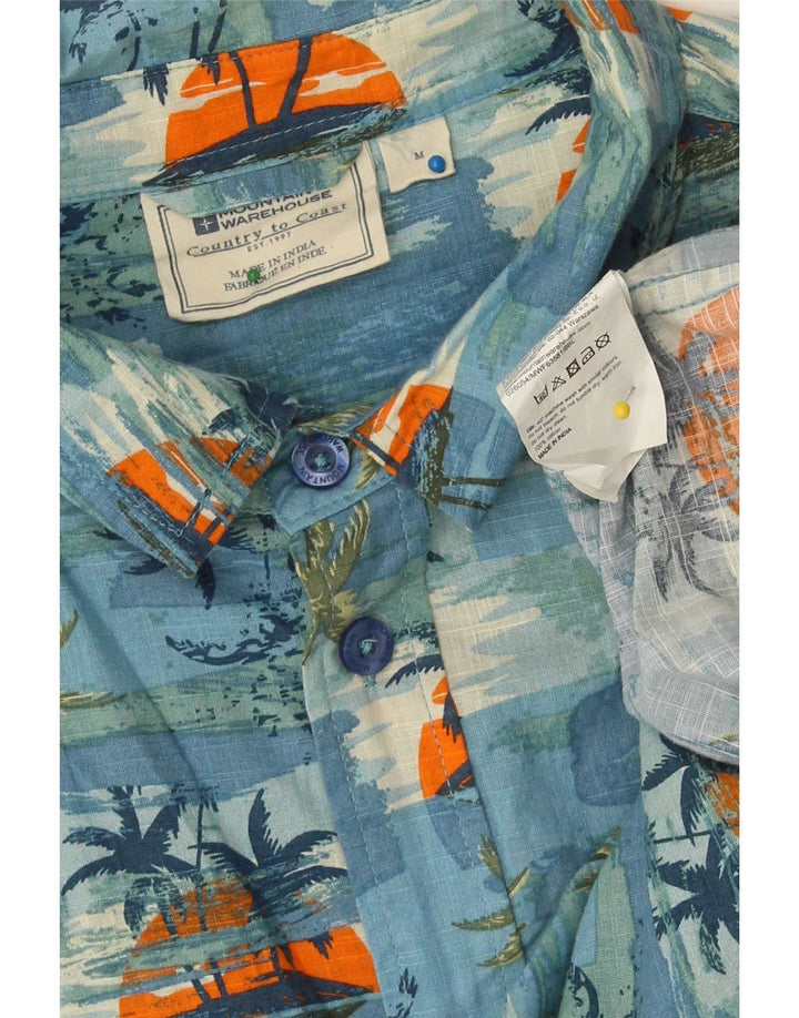 Camisa hawaiana azul medio con estampado abstracto para hombre de Mountain Warehouse