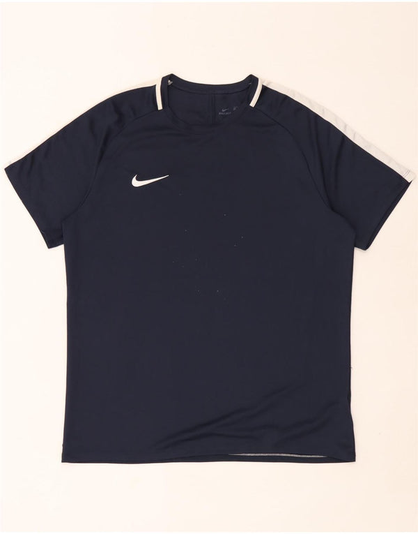 Camiseta Nike Dri Fit para hombre XL Azul marino Colorblock