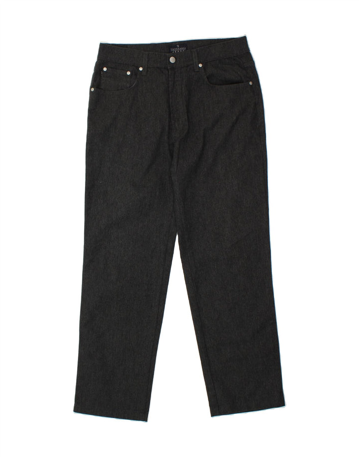 TRUSSARDI Mens Straight Jeans W34 L29 Grey Cotton Vintage Trussardi and Second-Hand Trussardi from Messina Hembry 