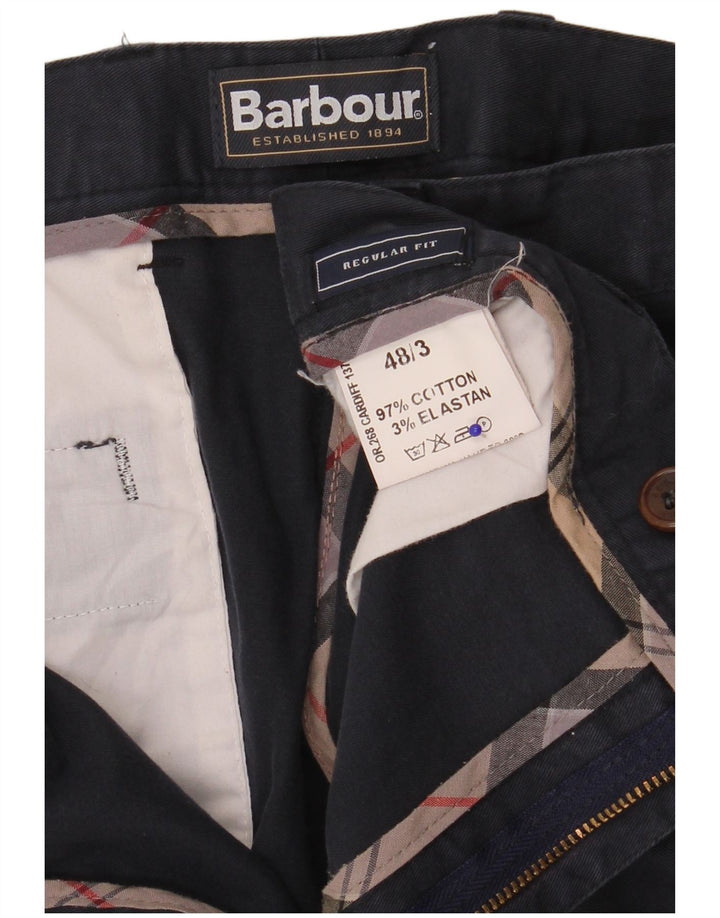 Barbour Pantalón chino de corte regular para hombre IT 48 Medium W36 L32 Azul marino