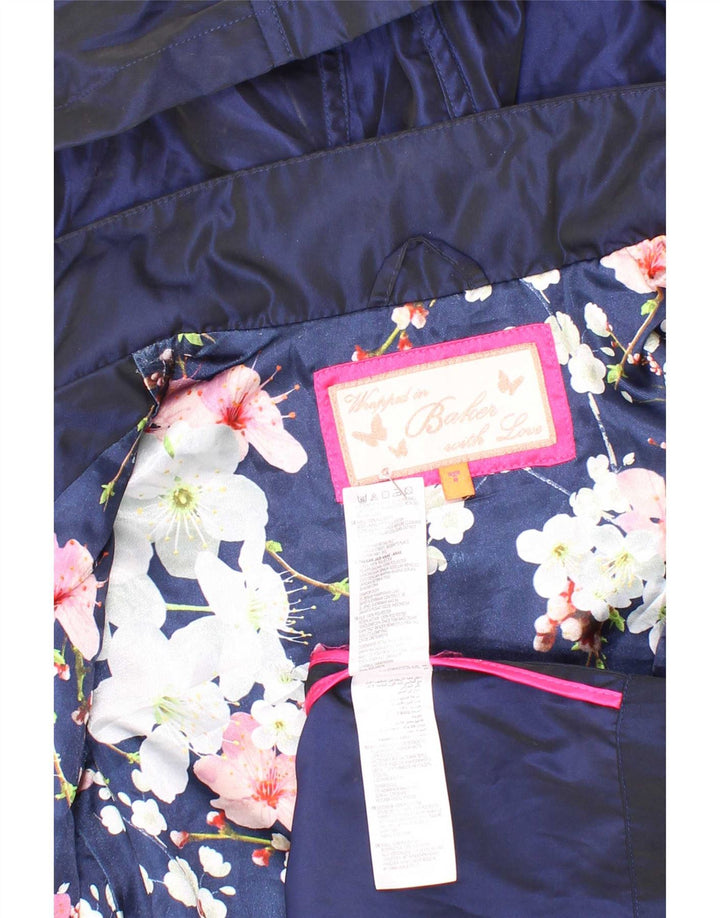 Ted Baker Chubasquero con capucha para niña 7-8 años Azul marino