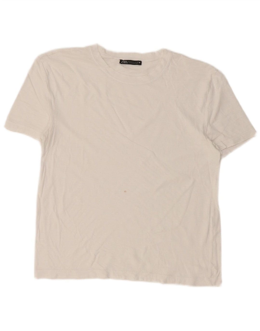Zara Mujer Camiseta Top UK 10 Small Blanco