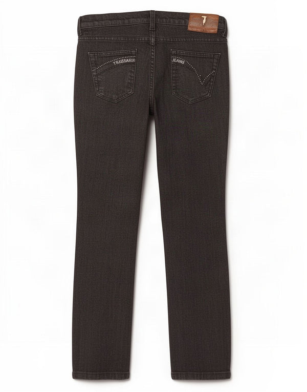 Vaqueros Trussardi Mujer Rectos W27 L29 Gris Algodón