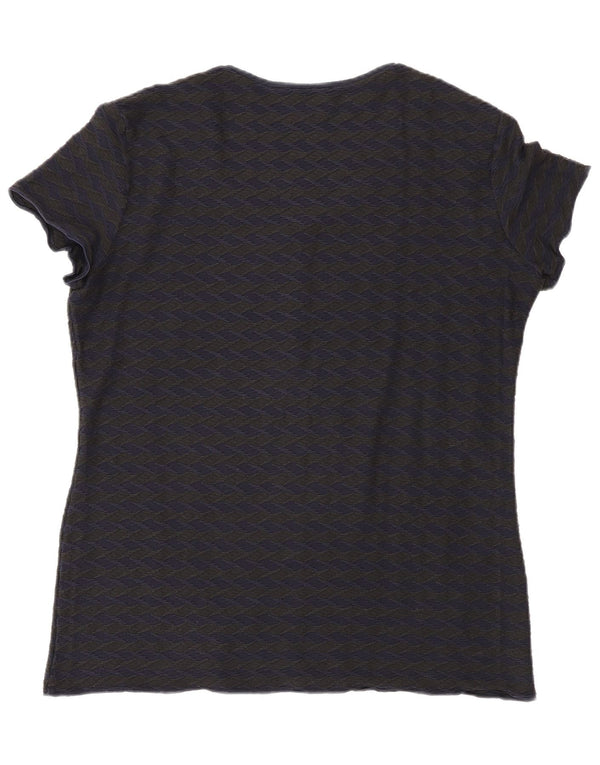 Emporio Armani Camiseta Mujer Top IT 52 2XL Azul Marino Geométrico