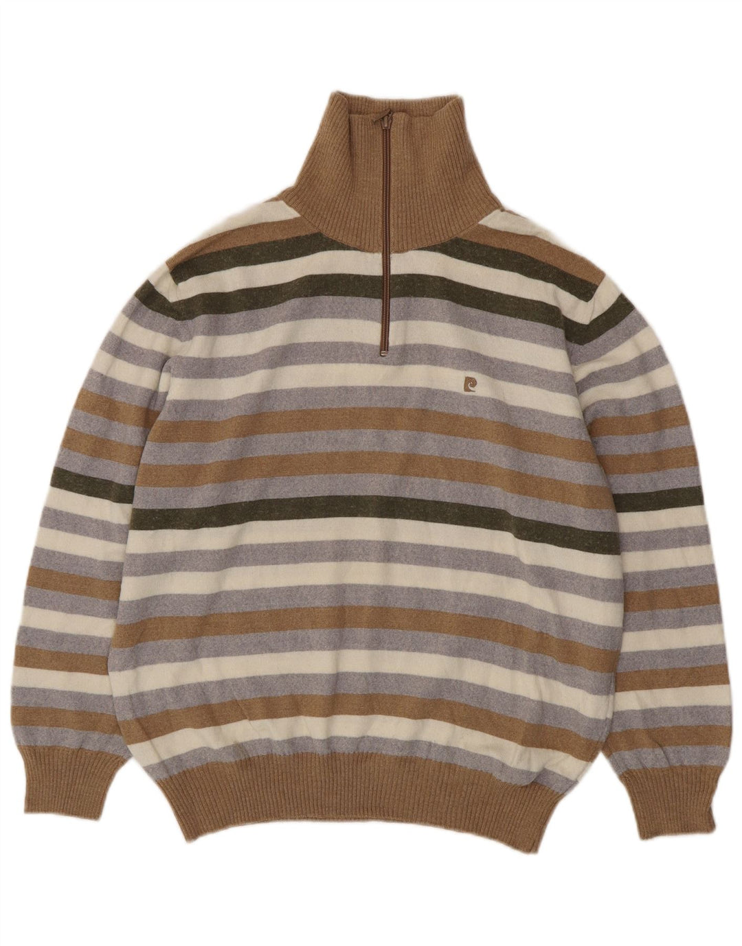 Pierre Cardin Jersey Hombre con Cremallera y Cuello XL Acrílico Rayas Multicolor