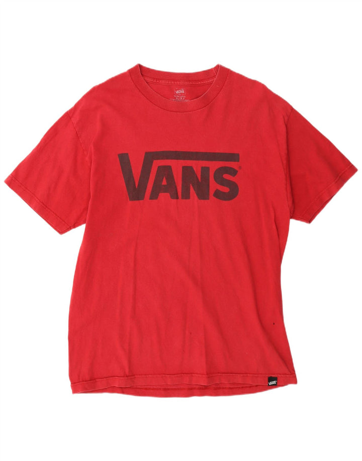 Vans - Camiseta gráfica para hombre, talla grande, color rojo