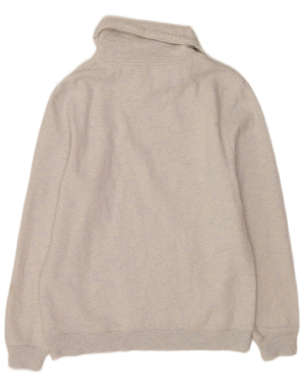 Jules Mens Slim Fit Sweatshirt Jumper Large Grey Flecked Cotton