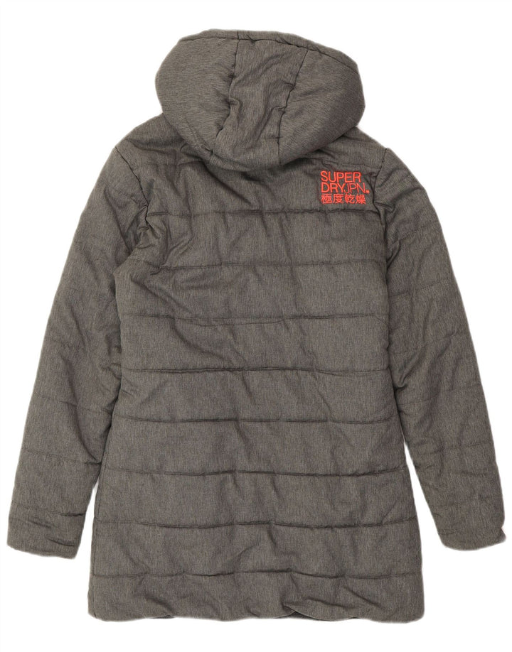 SUPERDRY Abrigo acolchado para mujer ES 44 Poliéster gris medio