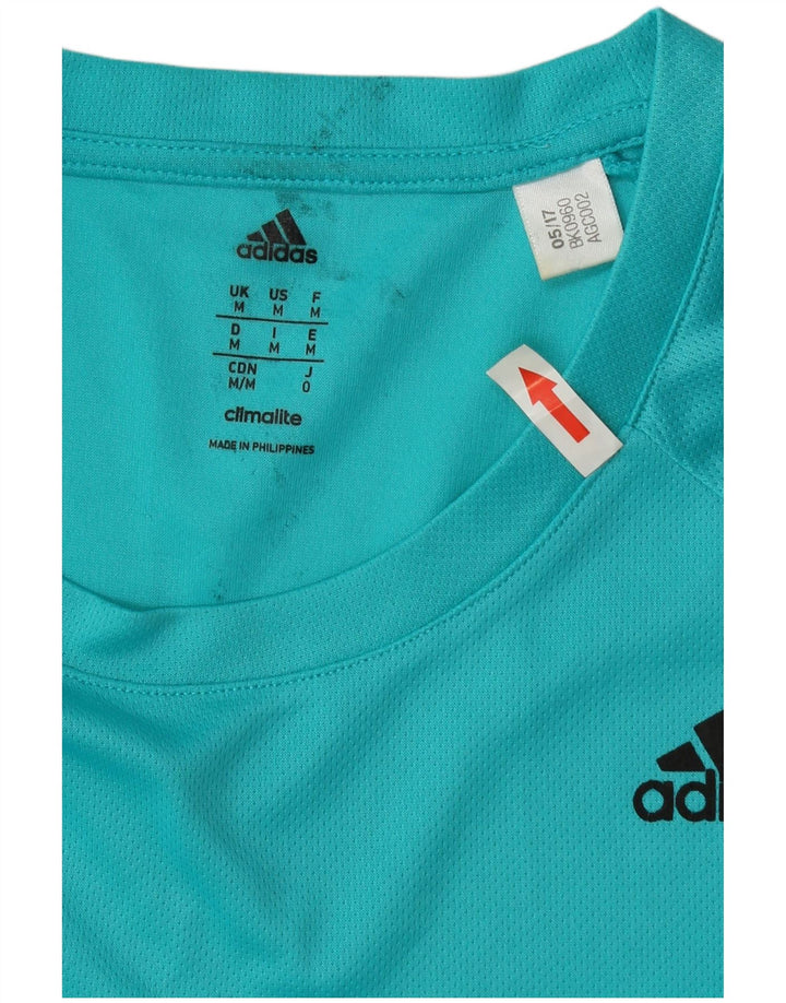Adidas Hombre Climalite Camiseta Top Medium Turquesa
