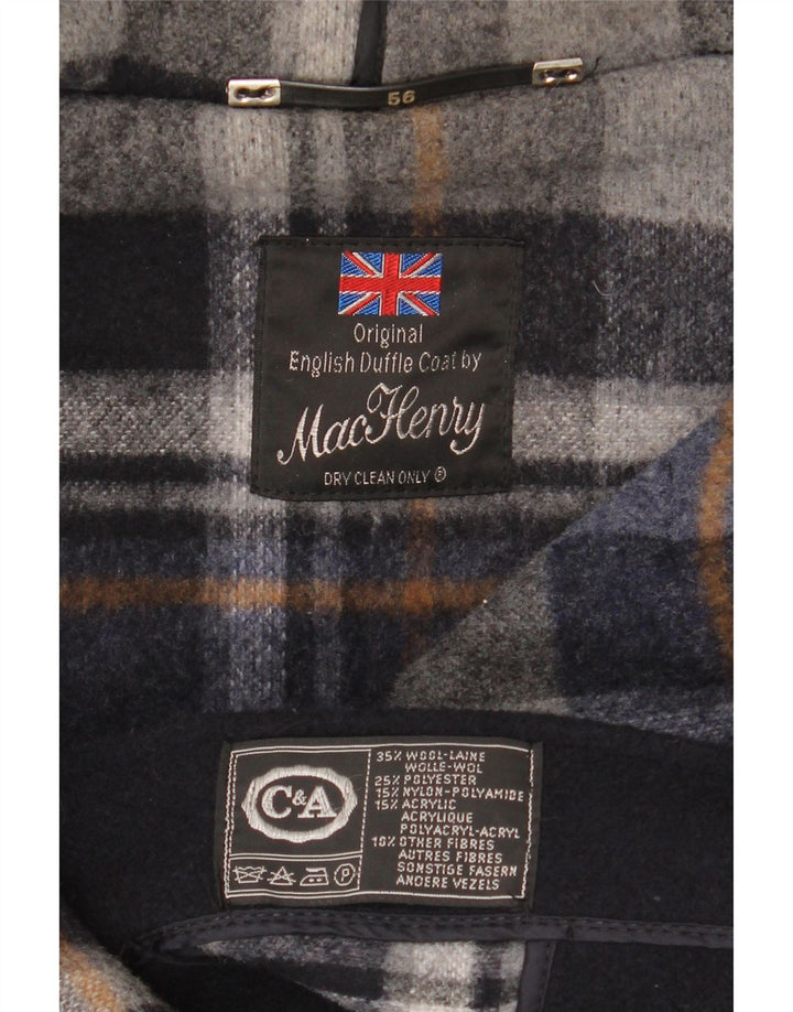 C&A Trenca con capucha para hombre EU 56 3XL Lana azul marino