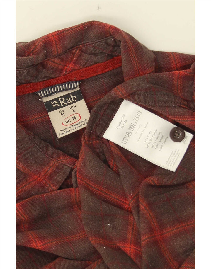 Camisa De Franela Rab De Algodón A Cuadros Rojo Mediano Hombre