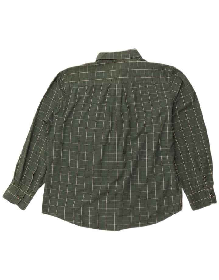 Dockers Camisa de corte clásico para hombre de algodón a cuadros verdes grandes