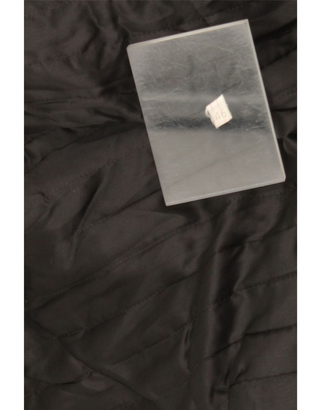 Abrigo de cuero vintage para mujer IT 46 Grande Negro