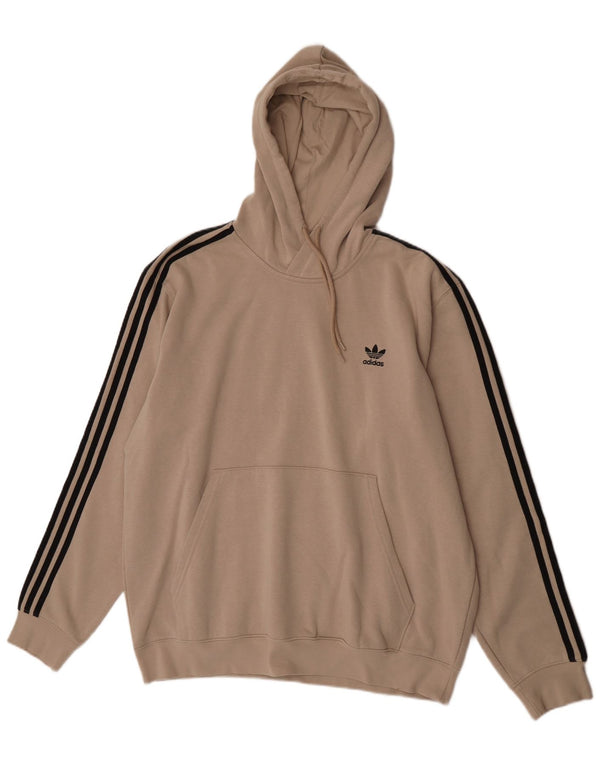 Adidas Hombre Sudadera Con Capucha Jumper XL Beige Algodón
