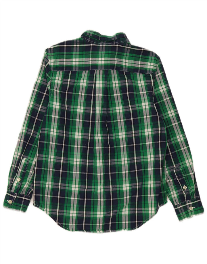 Chaps Camisa Niño 10-11 Años Algodón Cuadros Verde Medio