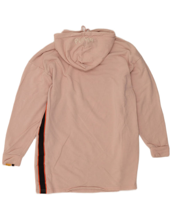 Puma Vestido con capucha extragrande gráfico para mujer UK 10 Small Pink Colourblock
