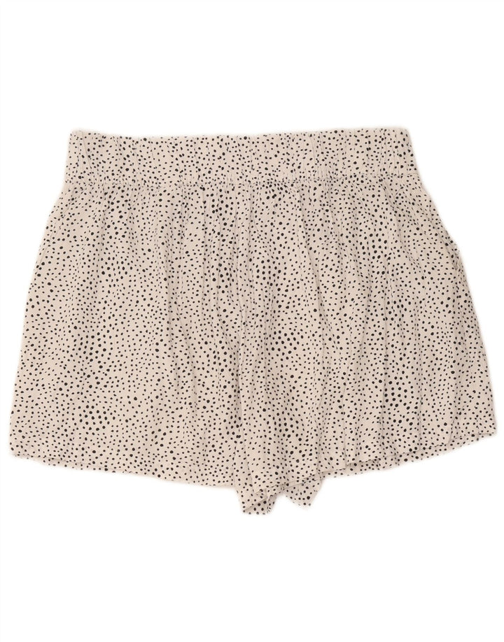 Marks & Spencer Pantalones cortos para mujer UK 44 Viscosa con lunares blancos grandes
