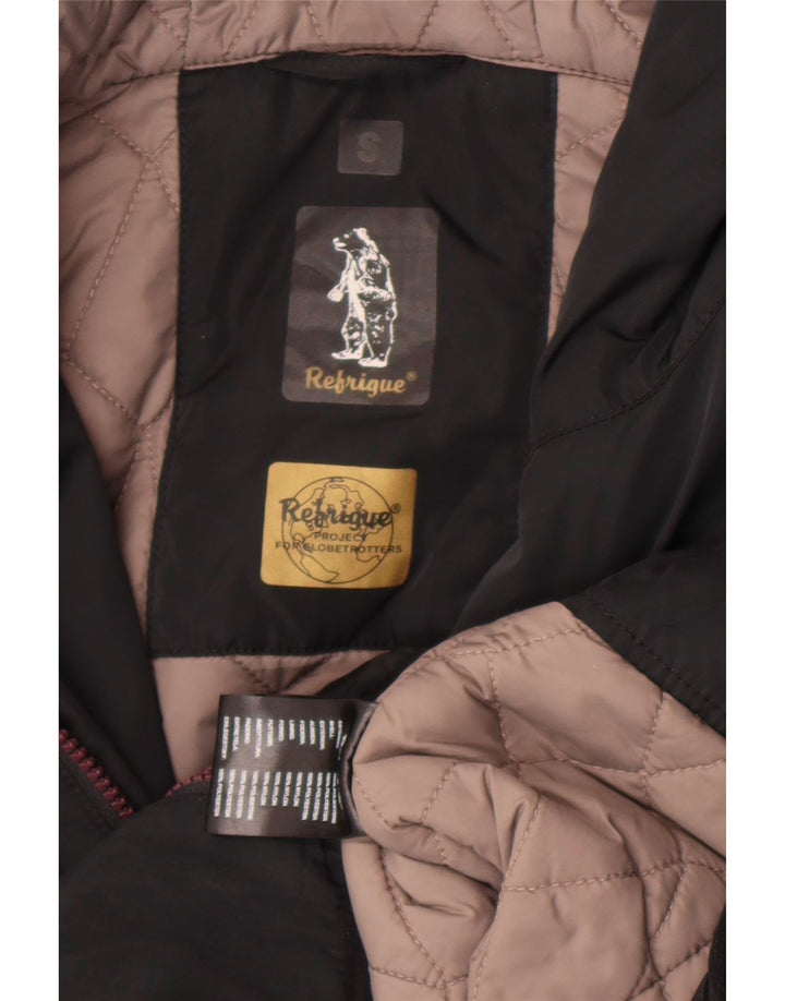 Refrigue Chaqueta acolchada con capucha para hombre UK 36 Small Poliéster negro