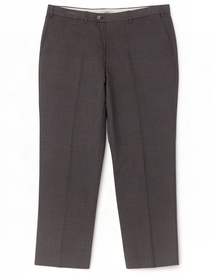 Marks & Spencer Pantalón de traje recto para hombre W38 L31 Poliéster azul