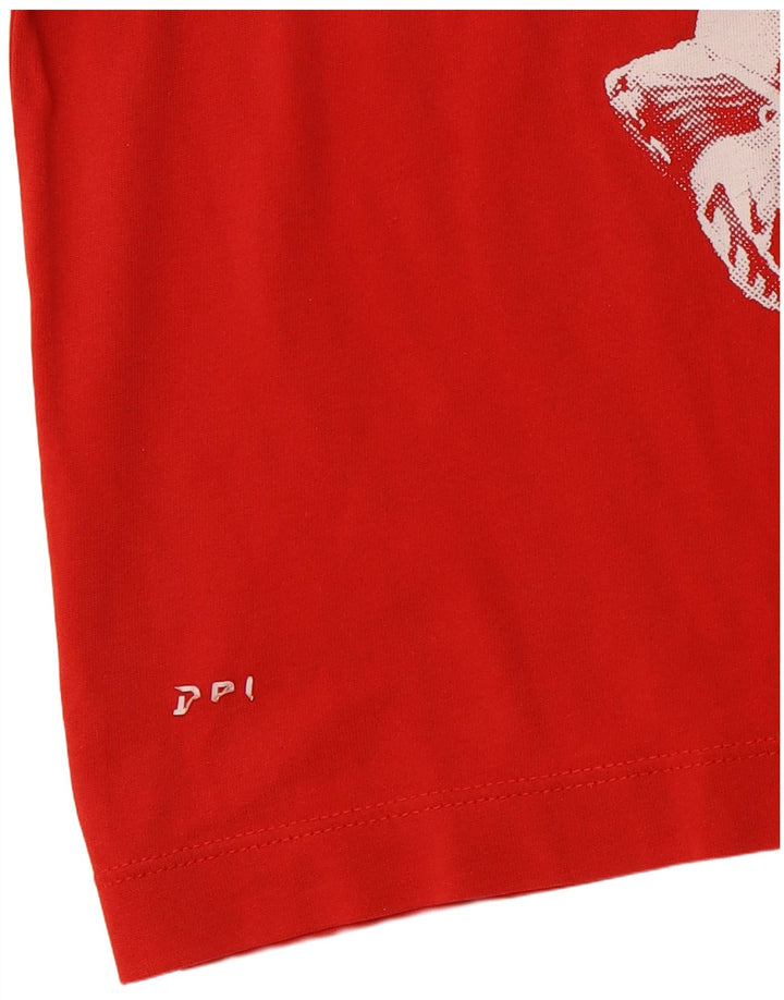 NIKE Camiseta Dri Fit Graphic para Hombre Top pequeño de algodón Rojo