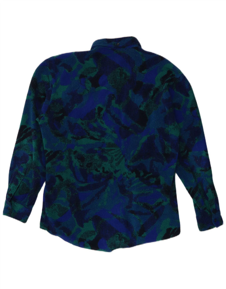 Fila Camisa polar con estampado abstracto para hombre IT 46 Small Blue