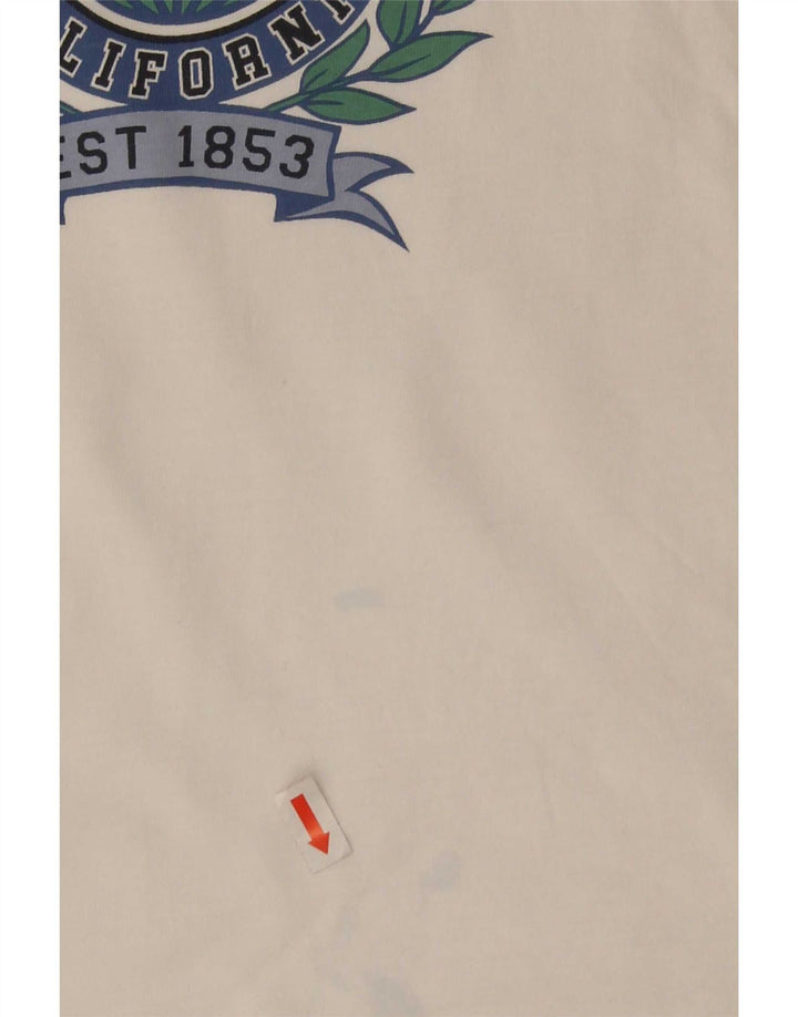 Levi's Camiseta gráfica para hombre Top grande de algodón blanco