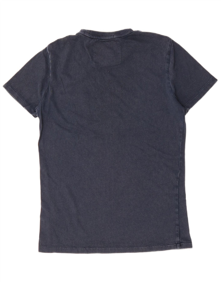 SUPERDRY Mens T-Shirt Top Medium Navy Blue Cotton