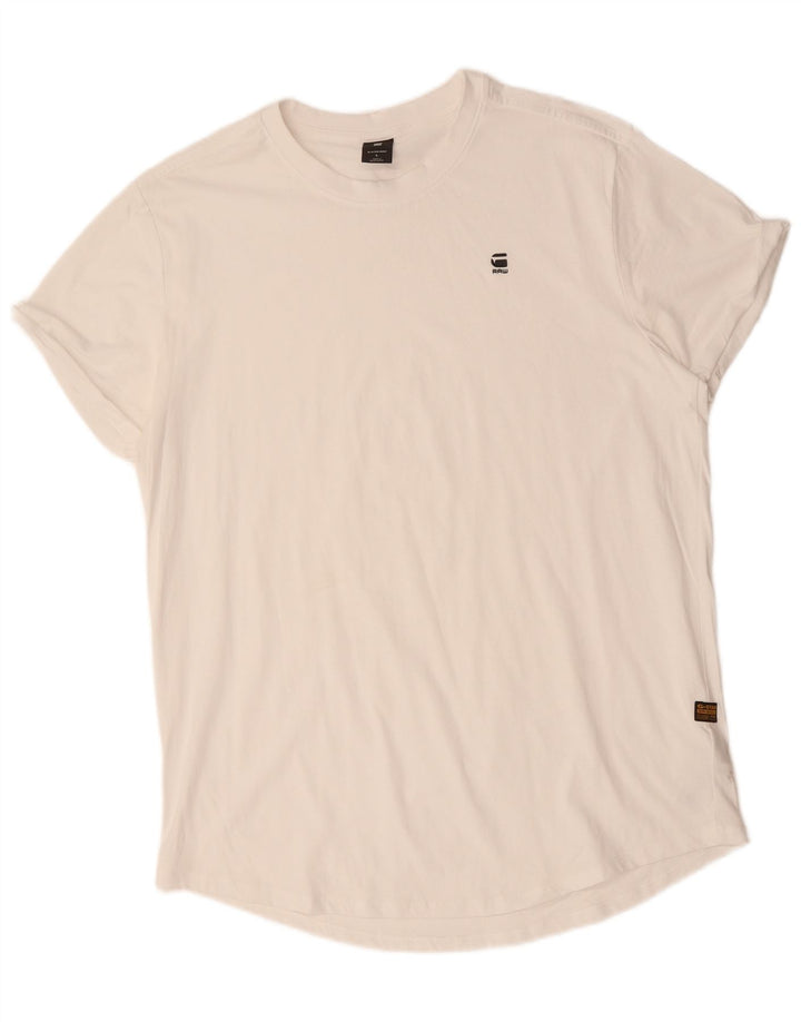 G-STAR Hombre Camiseta Top Grande Blanco Algodón