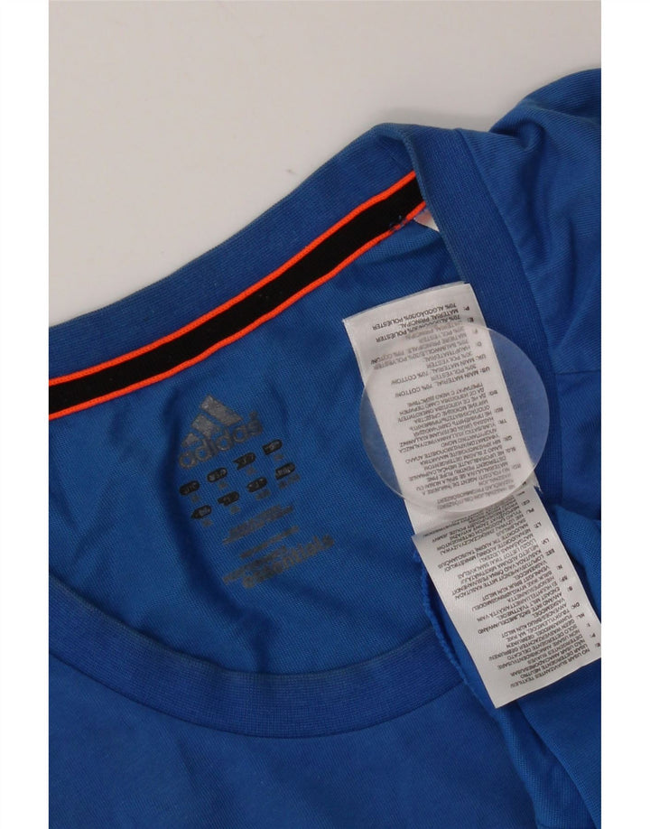 Adidas Hombre Camiseta Top XL Azul Algodón