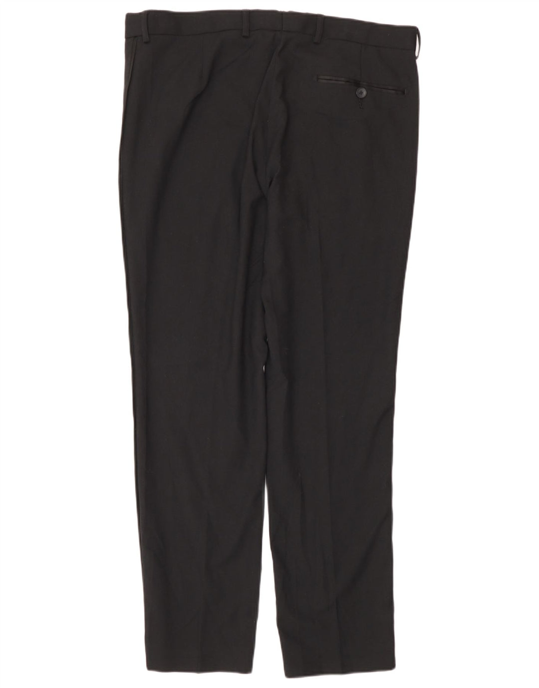 Marks & Spencer Pantalón de traje ajustado para hombre W34 L29 Poliéster negro