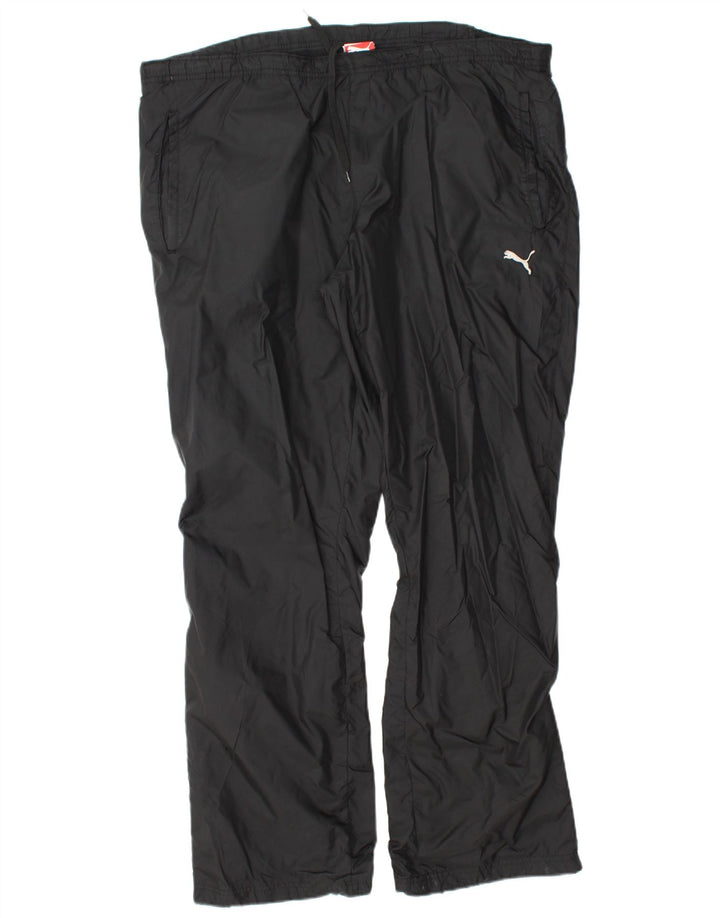 PUMA Pantalones de chándal para hombre, talla grande, nailon negro