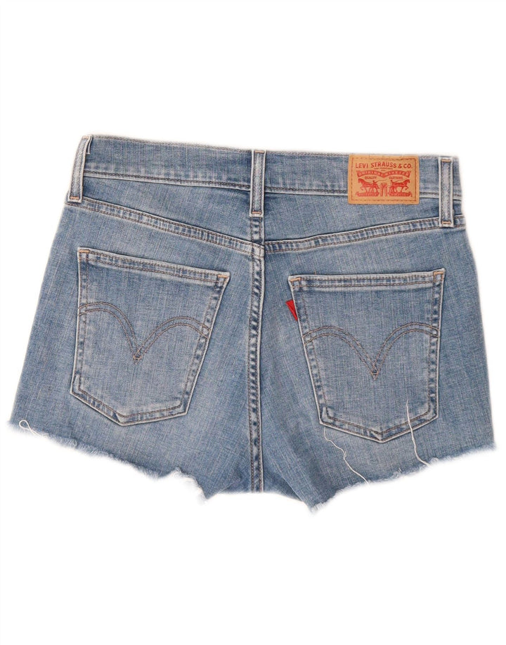 Levi's Mujer Pantalones Cortos De Mezclilla Desgastados W26 Algodón Azul Pequeño