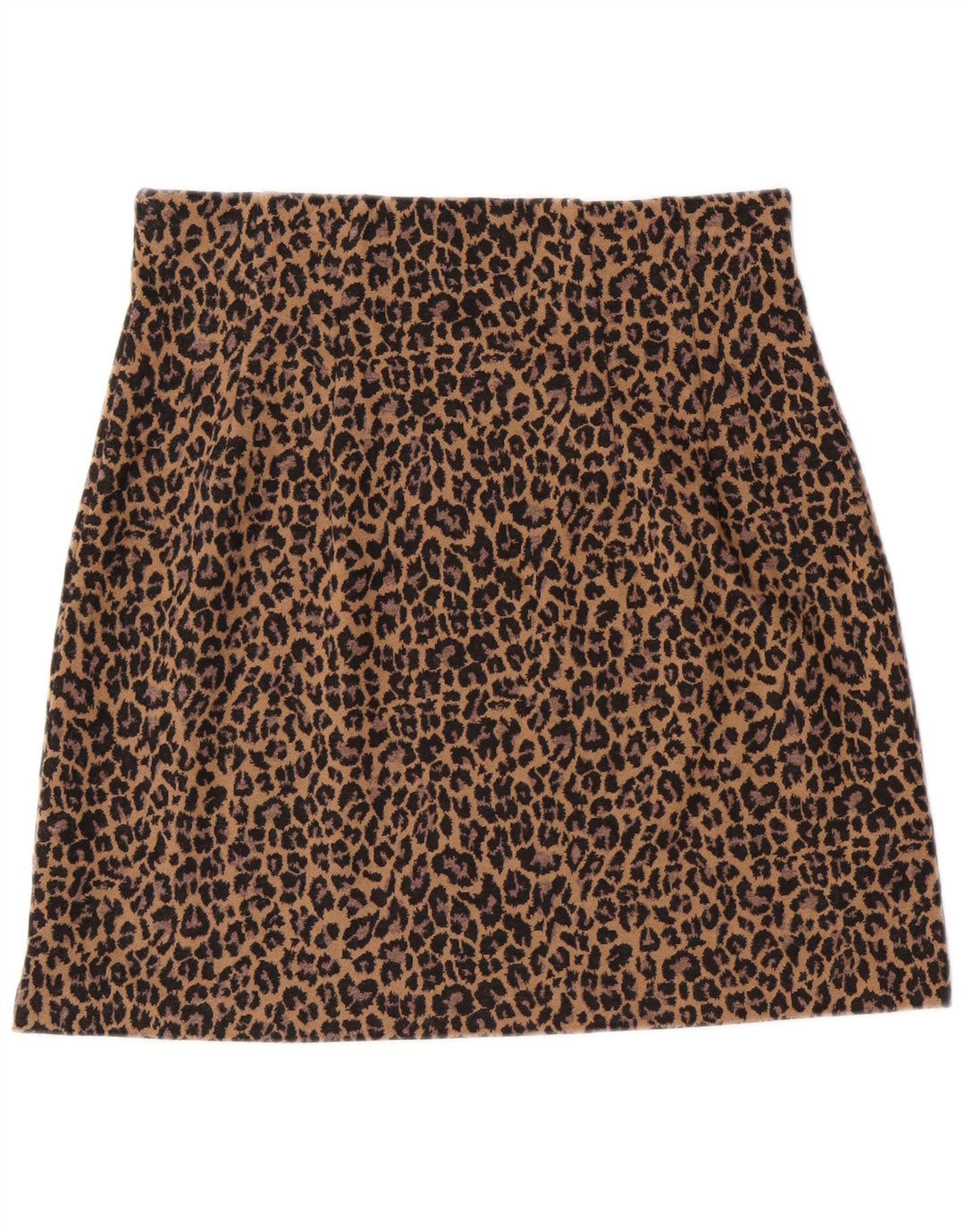 Marks & Spencer Minifalda para mujer UK 12 Medium W30 Marrón Leopardo
