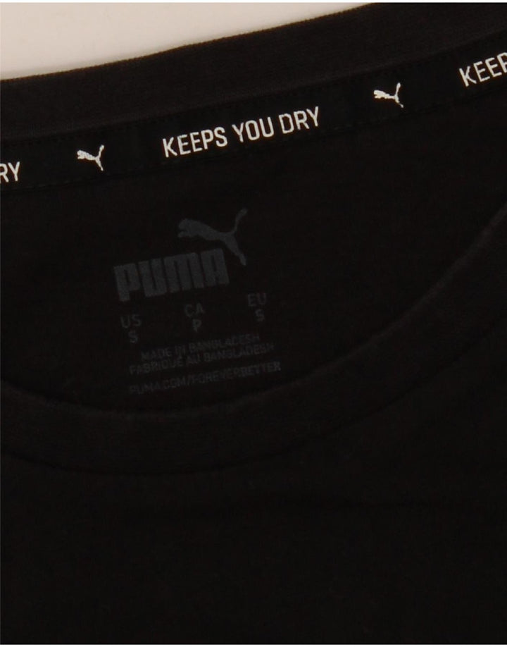 Puma - Camiseta gráfica para hombre, talla pequeña, color negro