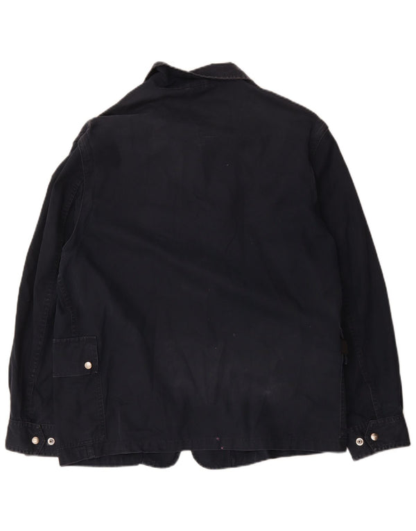 Fay Womens Oversized Duffle Utility Jacket UK 10 Small Navy Blue