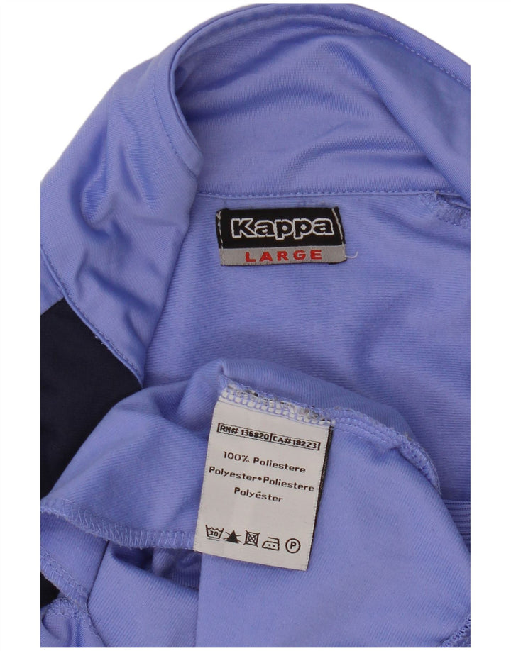 Kappa Mujer Chándal Top Chaqueta UK 40 Grande Púrpura Colorblock Poliéster