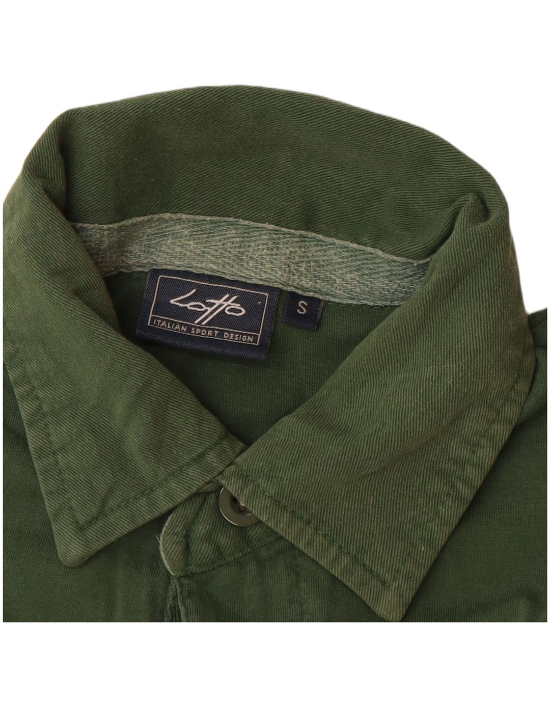 LOTTO Polo de manga larga para hombre pequeño verde color block