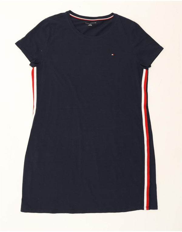 Tommy Hilfiger Vestido tipo camiseta para mujer UK 40 XL Algodón azul marino