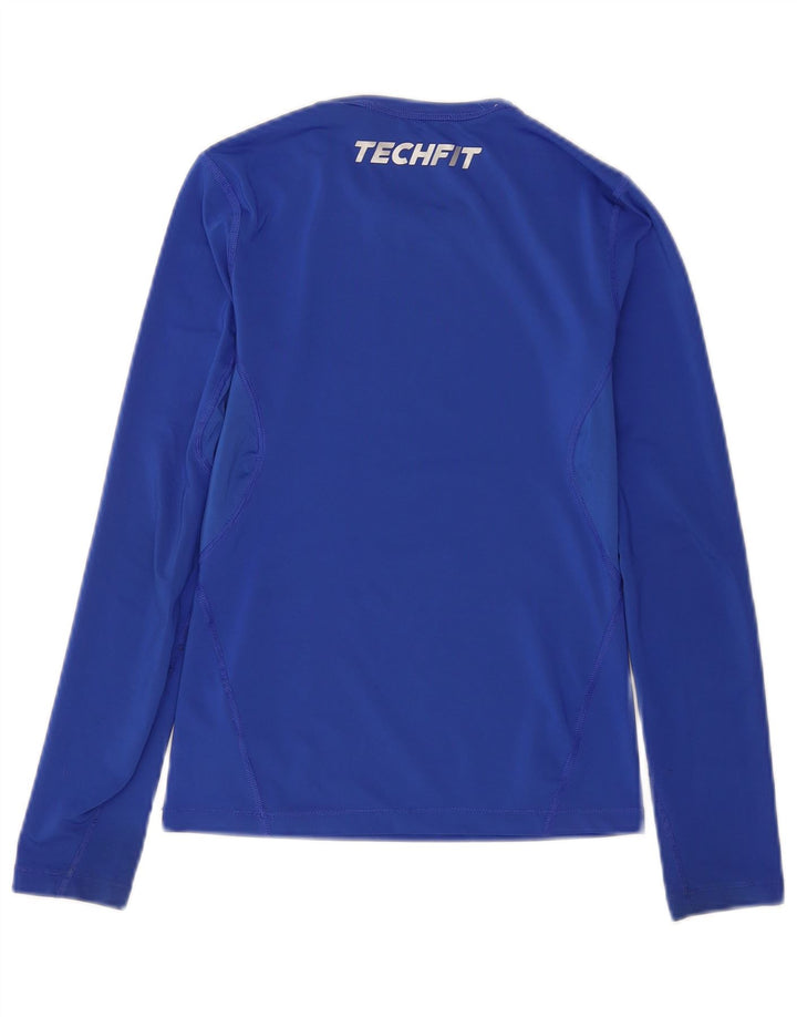 Adidas Chico Climalite Top Manga Larga 11-12 Años Azul Poliéster