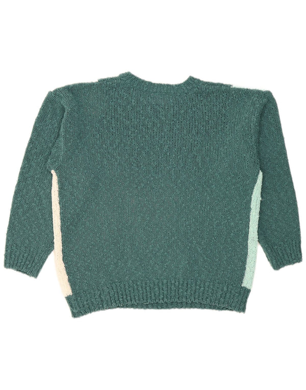 Nuova Moda Jersey gráfico con cuello redondo para mujer IT 44/46 Large Green