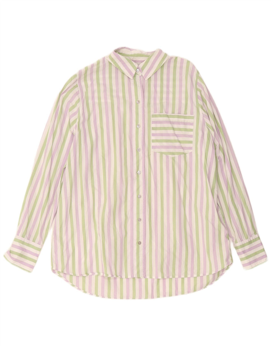 Nicole Farhi Camisa para mujer UK 44 Mediana Algodón a rayas multicolor