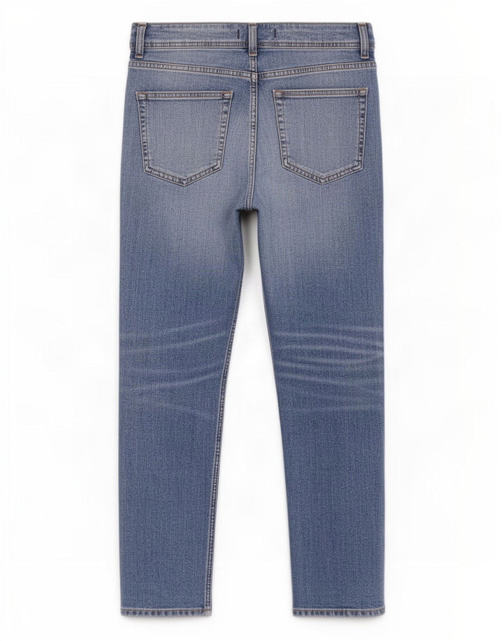 Zara Mujer Vaqueros Cropped EU 40 Medium W30 L26 Azul
