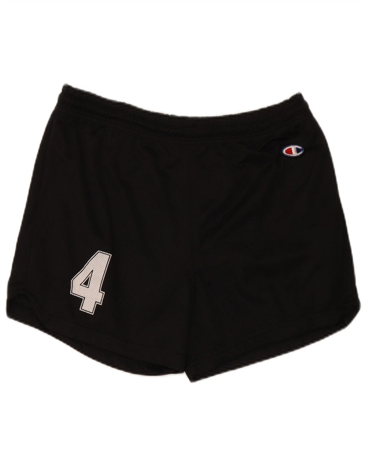 Champion Pantalones cortos deportivos para hombre, talla grande, poliamida negra
