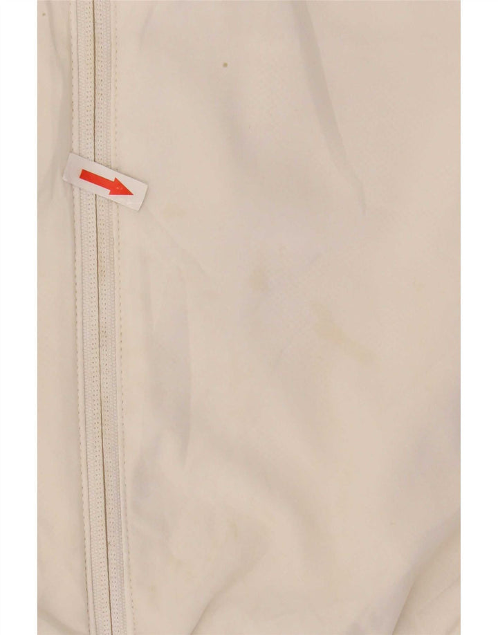 Puma Chaqueta de chándal para hombre, talla grande, color blanco, poliéster con bloques de color