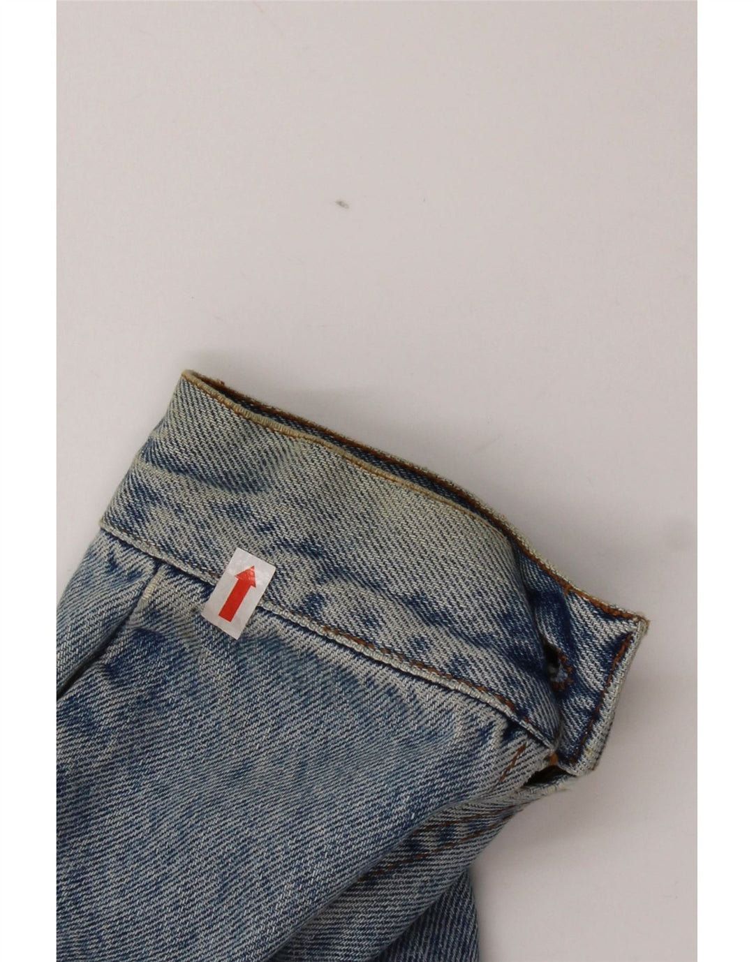 Vintage hombres chaqueta de mezclilla Reino Unido 38 algodón azul medio