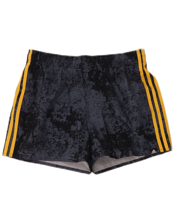 Pantalones cortos deportivos Adidas para hombre poliéster teñido anudado gris medio