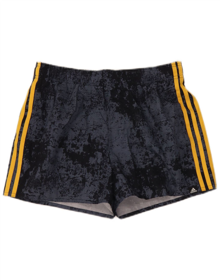 Pantalones cortos deportivos Adidas para hombre poliéster teñido anudado gris medio
