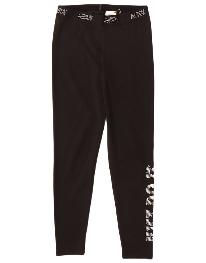 Nike Dri Fit Graphic Leggings para mujer, talla 40, poliéster negro grande