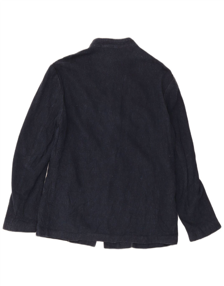 ZARA Hombre Duffle Jacket UK 38 Medium Azul Marino Lino