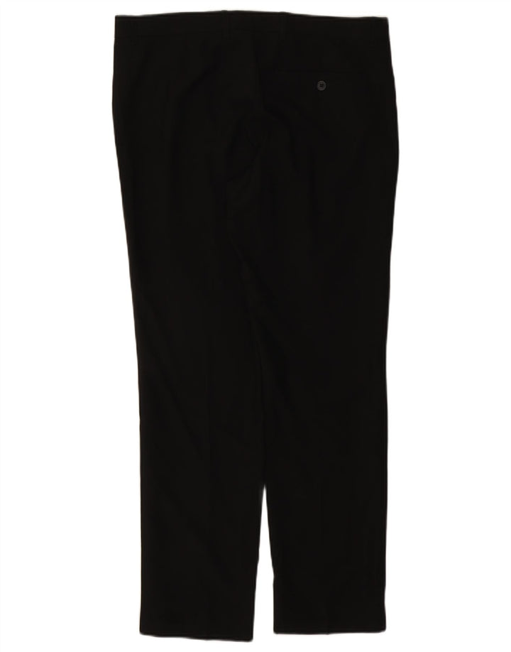 Marks & Spencer Pantalón chino recto para hombre W34 L29 Poliéster negro
